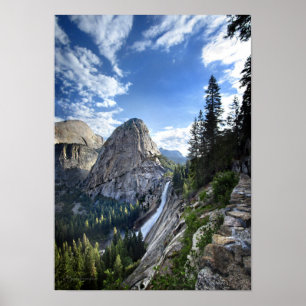 Liberty Cap und Nevada Fall - John Muir Trail Poster