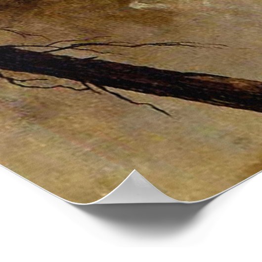 Liberty Cap Yosemite Park Wasserfall 1873 Poster (Ecke)