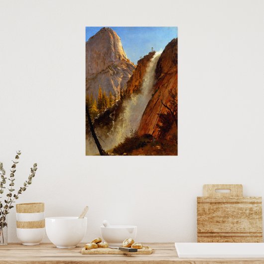 Liberty Cap Yosemite Park Wasserfall 1873 Poster (Küche)