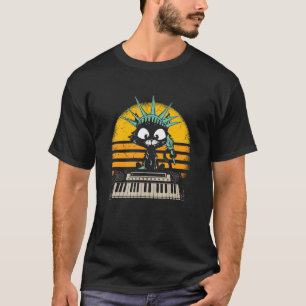Liberty Cat Musical Instrument Modular Synthesizer T-Shirt
