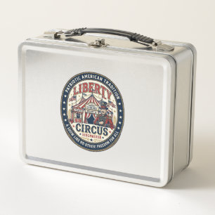 Liberty Circus Patriotischer Patriotischer Zirkus  Metall Brotdose