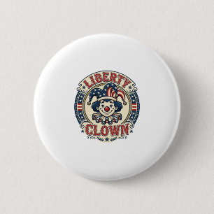 Liberty Clown Patriotischer Patriotischer Clowncor Button