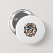 Liberty Clown Patriotischer Patriotischer Clowncor Button (Vorne & Hinten)