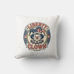 Liberty Clown Patriotischer Patriotischer Clowncor Kissen