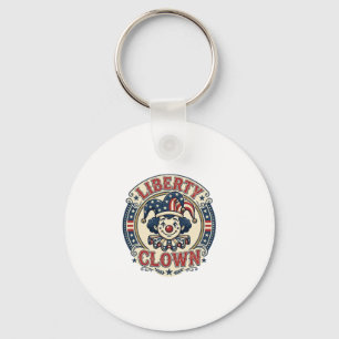 Liberty Clown Patriotischer Patriotischer Clowncor Schlüsselanhänger