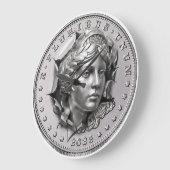 Liberty Coin  Große Wanduhr (Winkel)