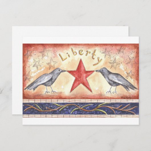 Liberty Crows Postkarte (Vorne/Hinten)