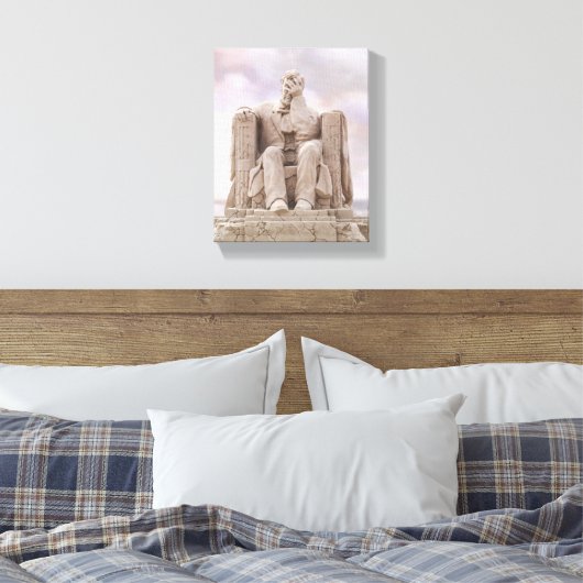 Liberty Crumbling, Facepalming Lincoln Leinwand (Insitu (Schlafzimmer))
