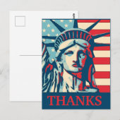 Liberty DANKS, Text bearbeiten Postkarte (Vorne/Hinten)