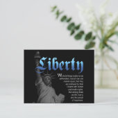 Liberty Deklared Postkarte (Stehend Vorderseite)