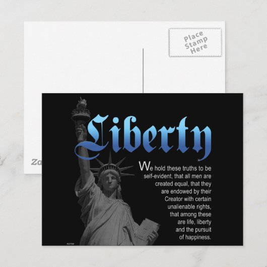 Liberty Deklared Postkarte (Vorne/Hinten)