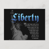 Liberty Deklared Postkarte (Vorderseite)