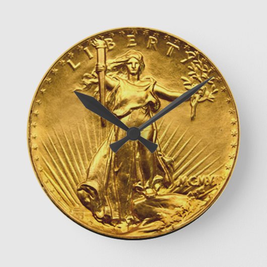 Liberty Dollar Runde Wanduhr (Vorderseite)