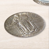 Liberty Dollar Runder Pappuntersetzer (Angewinkelt)