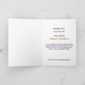 Liberty Donkey Flag Vote Reminder Karte (Innenseite)