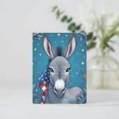 Liberty Donkey Vote Reminder Postkarte (Stehend Vorderseite)