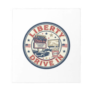 Liberty Drive In Patriotisch Patriotisch Drive In Notizblock
