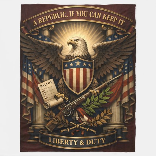Liberty & Duty  Fleecedecke (Vorderseite)