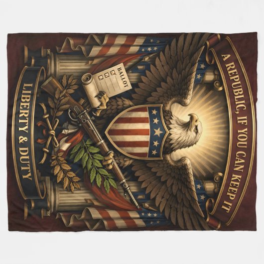 Liberty & Duty Fleecedecke (Vorderseite (Horizontal))