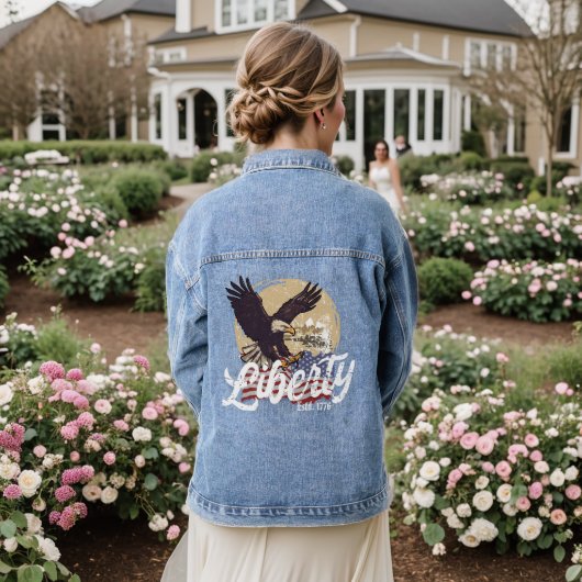 Liberty Eagle Flight Denim Jacket Jeansjacke (Hochzeit Rückseite)