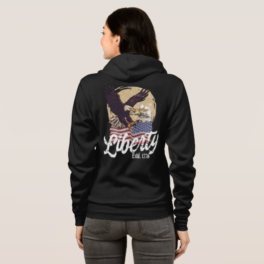 Liberty Eagle Flight Hoodie (Schwarz voll)