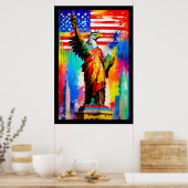 Liberty Eagle Statue Poster Pop Art (Küche)
