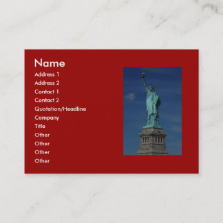 Liberty Enlightening the World - Statue of Liberty Visitenkarte