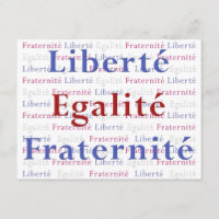 Liberty Equality Fraternity 14 Juillet Postkarten