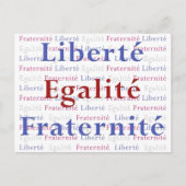 Liberty Equality Fraternity 14 Juillet Postkarten (Vorderseite)