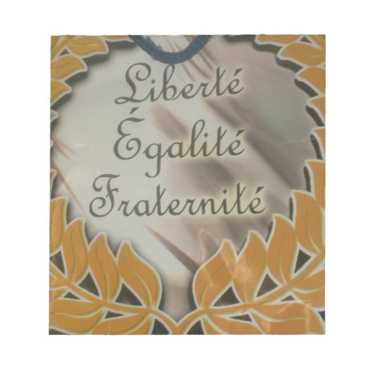 Liberty Equality Fraternity.png Notizblock (Vorderseite)