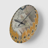 Liberty Equality Fraternity.png Runde Wanduhr (Winkel)