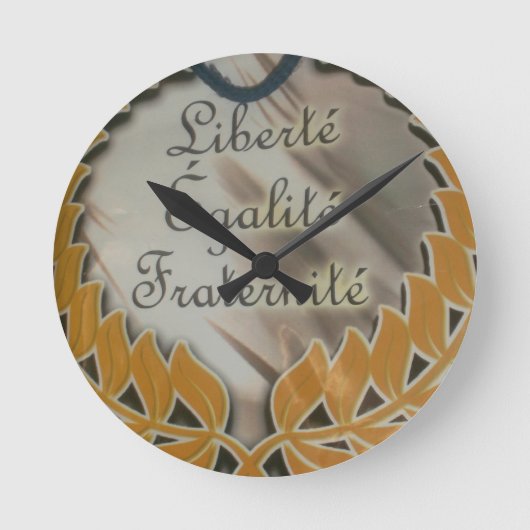 Liberty Equality Fraternity.png Runde Wanduhr (Vorderseite)