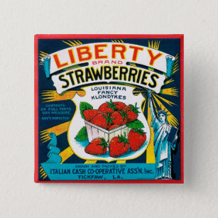 Liberty Erdbeeren Button