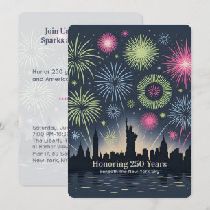 Liberty Feuerwerk 250 Jahre New York Gala Karte