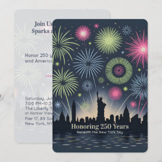 Liberty Feuerwerk 250 Jahre New York Gala Karte