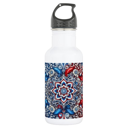 Liberty Flasche Frankreich Farben Edelstahlflasche (Vorderseite)