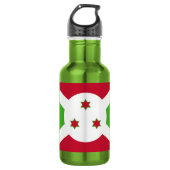 Liberty Flasche mit der Flagge Burundis Edelstahlflasche (Vorderseite)