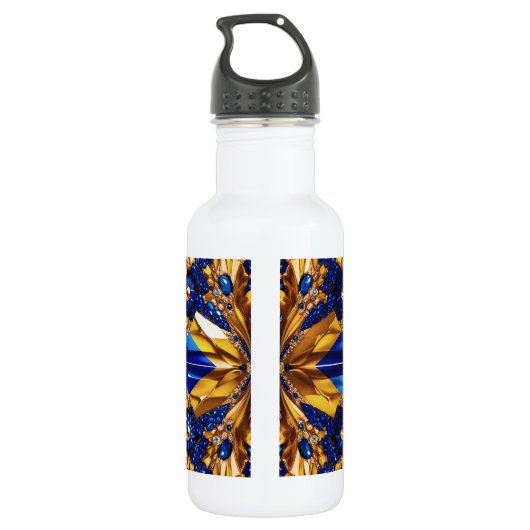 Liberty Flasche Schweden Farben Edelstahlflasche (Rückseite)