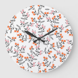 Liberty Florals: Handgestickte Stickerei Große Wanduhr