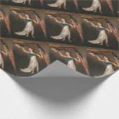 Liberty Frau Eagle American Flag USA Ölgemälde Geschenkpapier (Ecke)