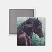 Liberty - Friesian Horse Magnet (Vorderseite/Rückseite)