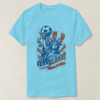 Liberty-Fußball-Flaggen-Tribut T-Shirt