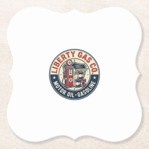 Liberty Gas Co Patriotische Patriotische Tankstell Untersetzer