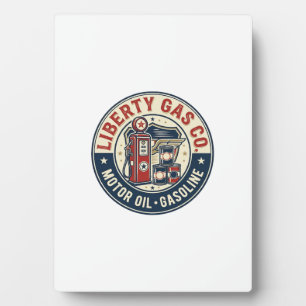 Liberty Gas Co Patriotisches Patriotisches Tankste Fotoplatte