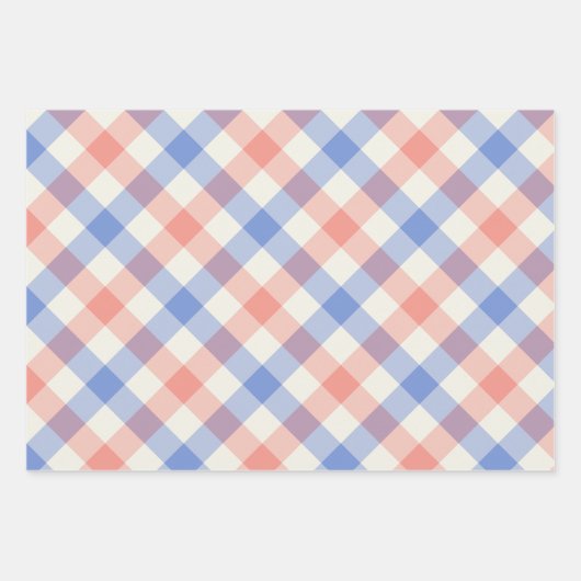 Liberty Gingham Geschenkpapier Set (Vorderseite)