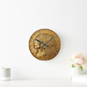 Liberty Gold Runde Wanduhr (Zuhause)