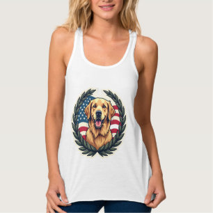Liberty Golden Retriever Vintage-Patriotisches T-S Tank Top