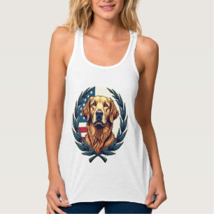 Liberty Golden Retriever Vintage Patriotisches T-S Tank Top