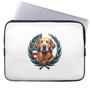 Liberty Golden Retriever Vintage-Patriotismus-Shir Laptopschutzhülle