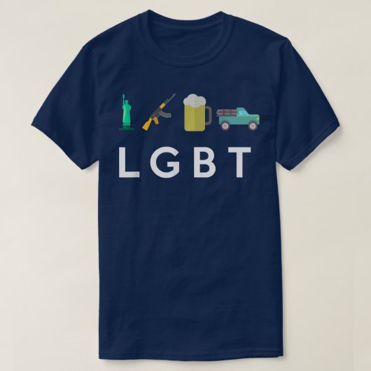 Liberty Guns Beer    TrucksFunny LGBT  T-Shirt (Design vorne)